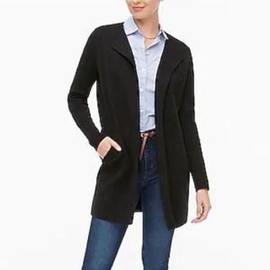 J. Crew Collarless Coatigan - Black